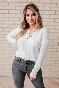 First Love In A Dream Long Sleeve Top - Off White Small