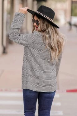 AN-01 CBRAND Boys Club Plaid Blazer - Black Outerwear