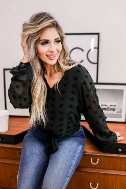 Newbury Kustom Small Mind Over Matter Tie Front Top - Black