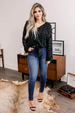 Newbury Kustom Small Mind Over Matter Tie Front Top - Black 10 Newbury Kustom Small Mind Over Matter Tie Front Top - Black