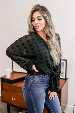 Newbury Kustom Small Mind Over Matter Tie Front Top - Black 11 Newbury Kustom Small Mind Over Matter Tie Front Top - Black