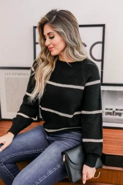 Newbury Kustom Time To Shine Striped Sweater - Black & Gold 2XL