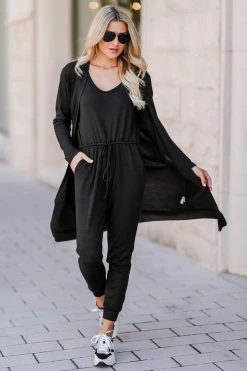 FL-01 CBRAND On Your Mind Cardigan - Black