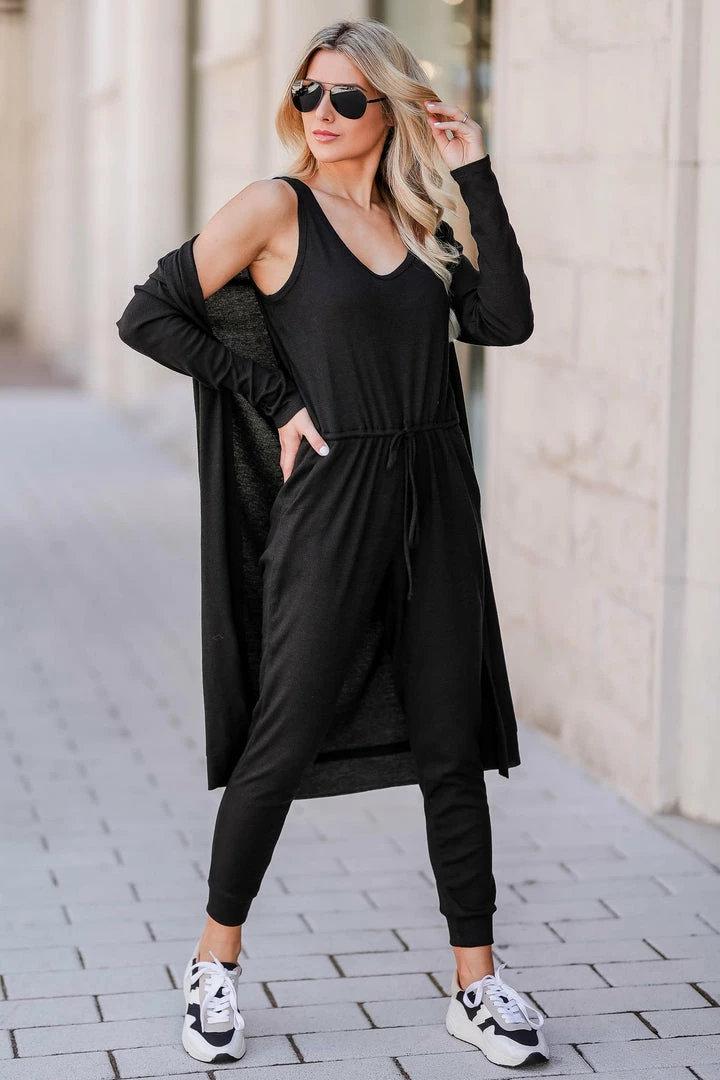 FL-01 CBRAND On Your Mind Cardigan - Black 3 FL-01 CBRAND On Your Mind Cardigan - Black