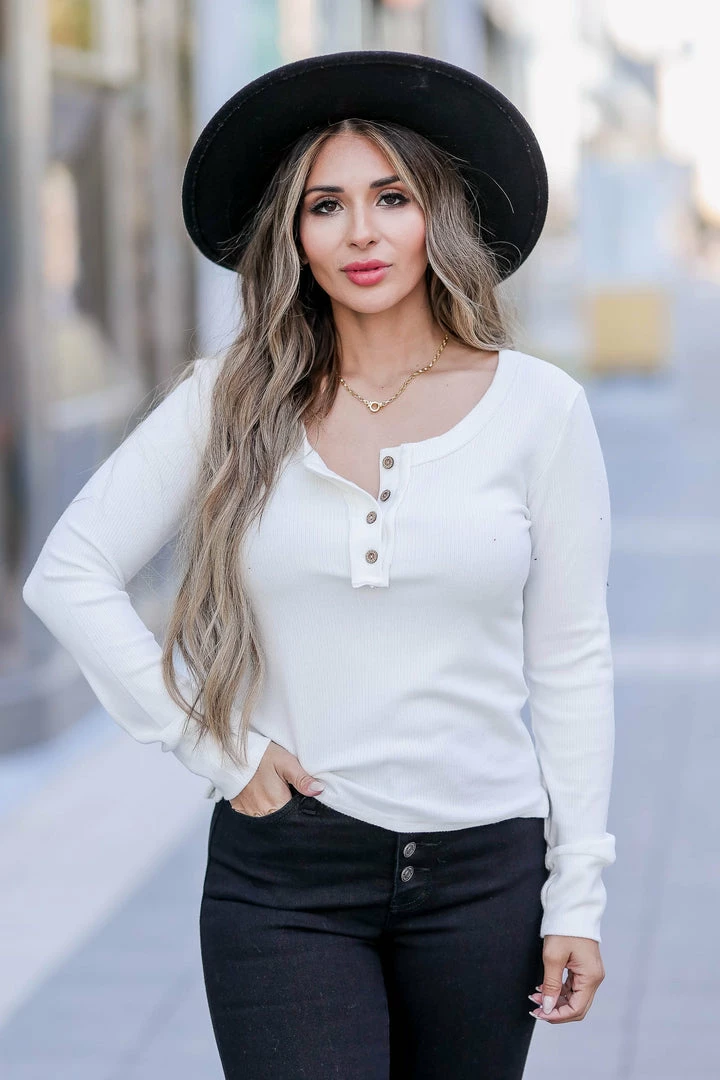 MA-01 CBRAND Sun Seeker Ribbed Long Sleeve Top - White 3 MA-01 CBRAND Sun Seeker Ribbed Long Sleeve Top - White