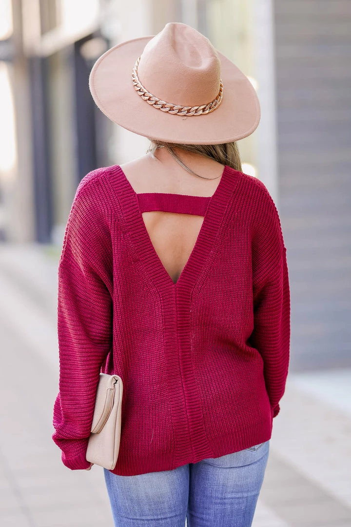 PR-01 Small CBRAND Cozy On Up Sweater - Wine 3 PR-01 Small CBRAND Cozy On Up Sweater - Wine