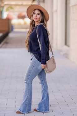 PR-01 Small CBRAND Cozy On Up Sweater - Navy