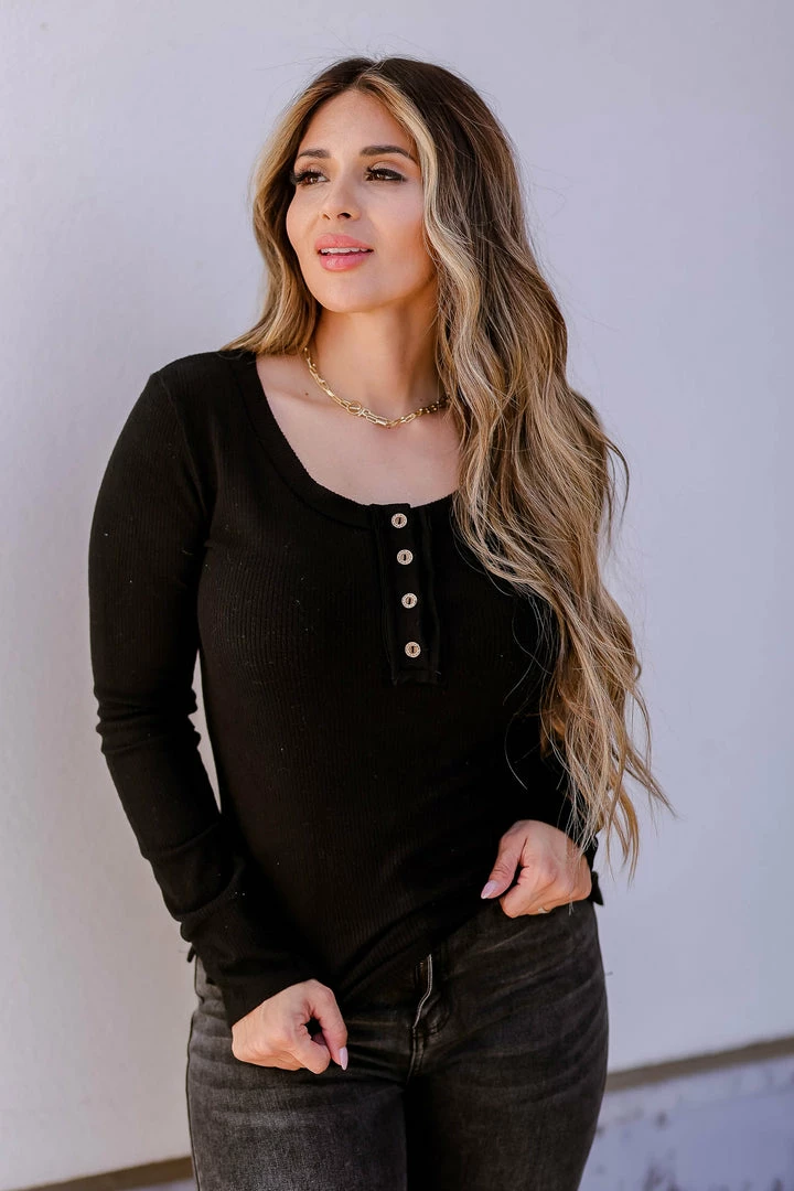 MA-01 Small CBRAND Sun Seeker Ribbed Long Sleeve Top - Black 3 MA-01 Small CBRAND Sun Seeker Ribbed Long Sleeve Top - Black