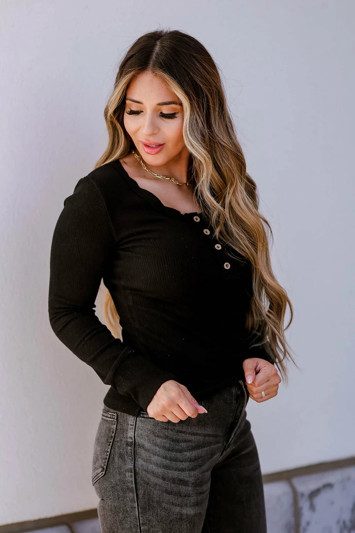 MA-01 Small CBRAND Sun Seeker Ribbed Long Sleeve Top - Black 6 MA-01 Small CBRAND Sun Seeker Ribbed Long Sleeve Top - Black