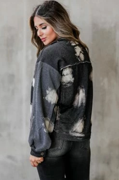 POL Electric Love French Terry Jacket - Vintage Black Outerwear