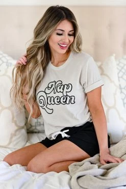 RRD New Arrivals Nap Queen Graphic Tee - Stone