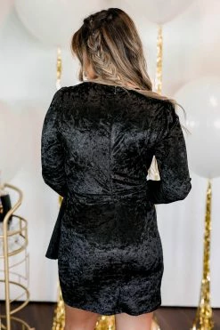 Mainstrip Apparel Medium Fashionably Late Velvet Mini Dress - Black 12 Mainstrip Apparel Medium Fashionably Late Velvet Mini Dress - Black