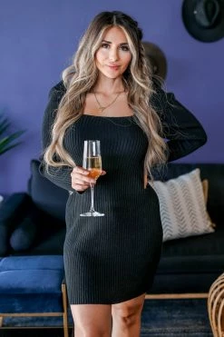 Promesa Sew In Love Sweater Dress - Black 11 Promesa Sew In Love Sweater Dress - Black