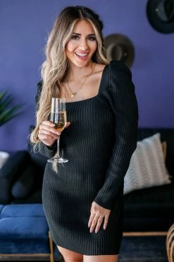 Promesa Sew In Love Sweater Dress - Black