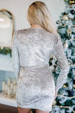 Mainstrip Apparel Fashionably Late Velvet Mini Dress - Champagne Medium 11 Mainstrip Apparel Fashionably Late Velvet Mini Dress - Champagne Medium