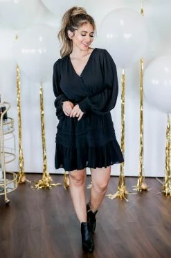 Newbury Kustom Small Enchanted Aura Long Sleeve Dress - Black 7 Newbury Kustom Small Enchanted Aura Long Sleeve Dress - Black