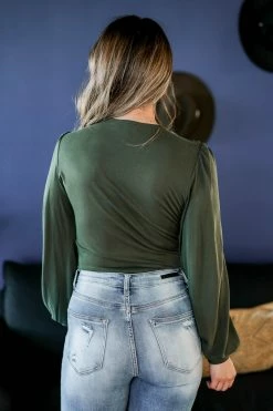 FL-01 CBRAND Meet Me There Bodysuit - Hunter Green Small