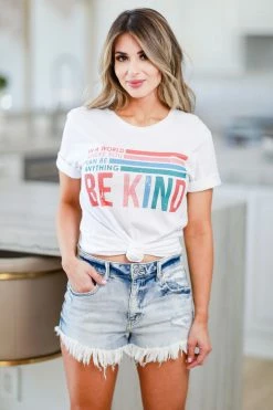 KA New Arrivals Be Anything Be Kind Graphic Tee - White