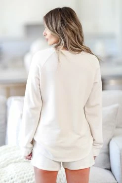 THREAD & SUPPLY Unwind Lounge Top - Ivory