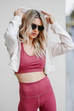 Mono B Get It Together Cropped Hoodie - Natural Small