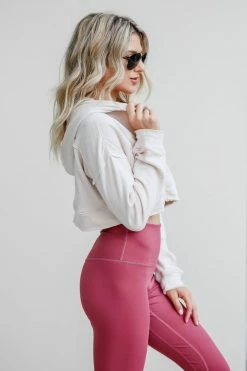 Mono B Get It Together Cropped Hoodie - Natural Small