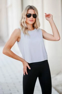 First Love CBRAND On The Brink Sleeveless Top - Grey 2XL