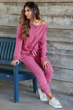 MA-01 CBRAND At Peace Loungewear - Berry Small