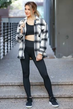 Mono B Casual Moves Ribbed Activewear - Black