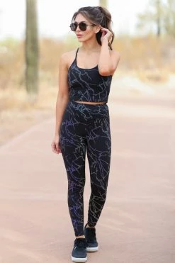 Mono B Small When Lightning Strikes Reflective Activewear - Black 13 Mono B Small When Lightning Strikes Reflective Activewear - Black