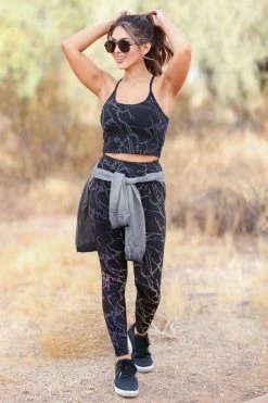 Mono B Small When Lightning Strikes Reflective Activewear - Black 10 Mono B Small When Lightning Strikes Reflective Activewear - Black