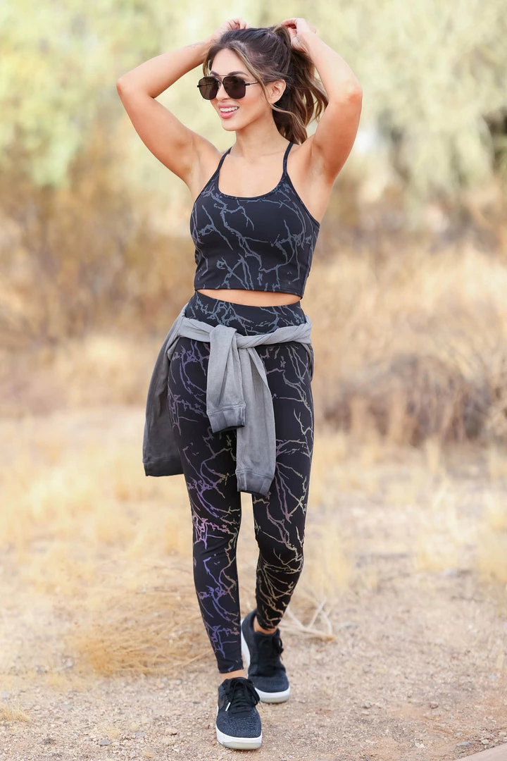 Mono B Small When Lightning Strikes Reflective Activewear - Black 5 Mono B Small When Lightning Strikes Reflective Activewear - Black