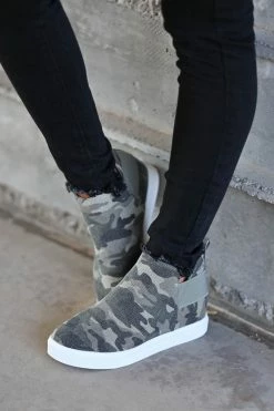 SLL Gone For Now Wedge Sneakers - Camo