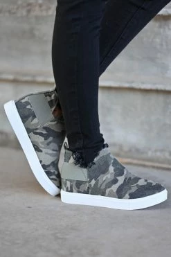 SLL Gone For Now Wedge Sneakers - Camo