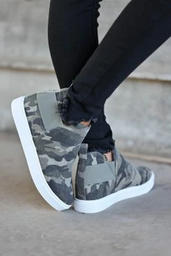 SLL Gone For Now Wedge Sneakers - Camo