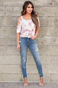 Bottoms VERVET Monica Distressed Skinny Jeans - Medium Wash 16 Bottoms VERVET Monica Distressed Skinny Jeans - Medium Wash