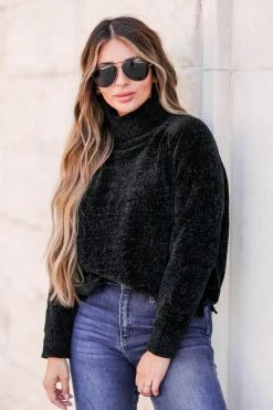 MA-01 CBRAND Pick Me Chenille Sweater - Black Large