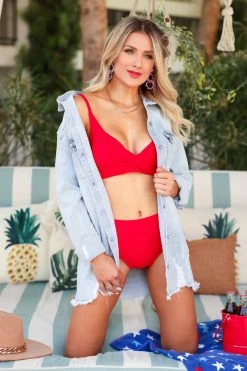 MA-01 CBRAND Punta Mita Bikini - Red Small