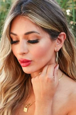 Treasure Jewels All In The Details Hoop Earrings - Crystal