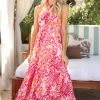 DD-1 New Arrivals California Dreaming Halter Maxi Dress - Fuchsia 1 DD-1 New Arrivals California Dreaming Halter Maxi Dress - Fuchsia