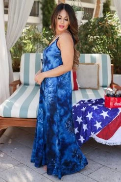 NX Dresses Pacific Ocean Maxi Dress - Navy