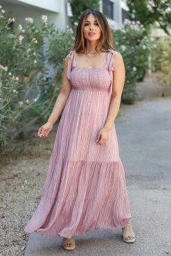 VB The Feelings Are Real Maxi Dress - Rose