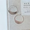 WW Jessica Half Moon Hoop Earrings - Silver