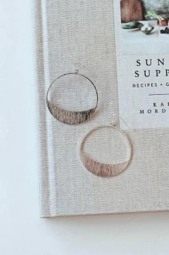 WW Jessica Half Moon Hoop Earrings - Silver