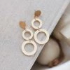 WW Panama Geometric Earrings - Cream