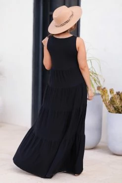 ZN Find A Way Tiered Maxi Dress - Black