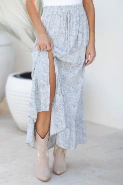 FL Bottoms The Good Ones Maxi Skirt - Powder Blue