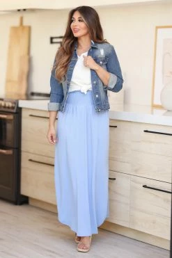 ZN Chasing The Sun Maxi Skirt - Spring Blue