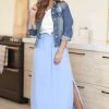 ZN Chasing The Sun Maxi Skirt - Spring Blue