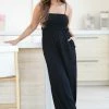 PSK Lucky In Love Smocked Jumpsuit - Black New Arrivals