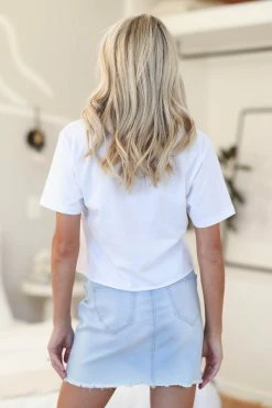 LG "Willie Nelson" Cropped Graphic Tee - White 9 LG